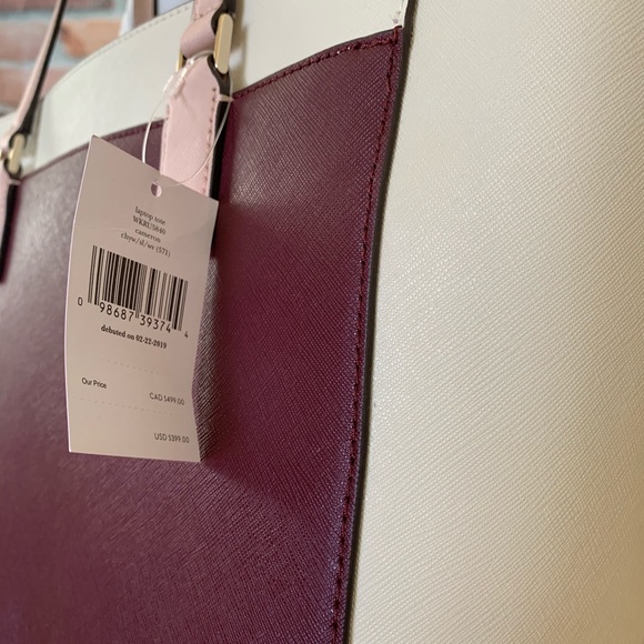 Kate spade Cameron LARGE laptop Tote cherrywood - Picture 4 of 8